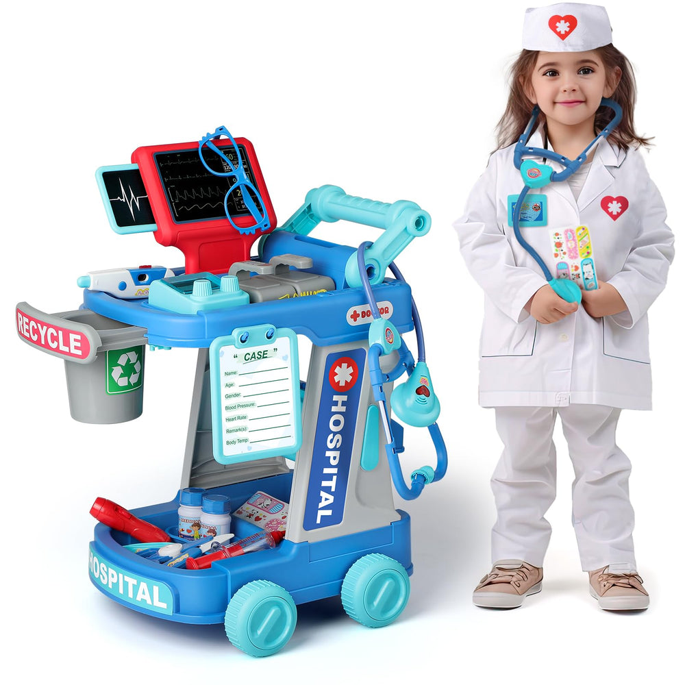 Liberry Doctor Kit cart for push-around play with realistic features.