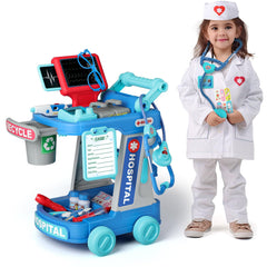 Liberry Doctor Kit cart for push-around play with realistic features.