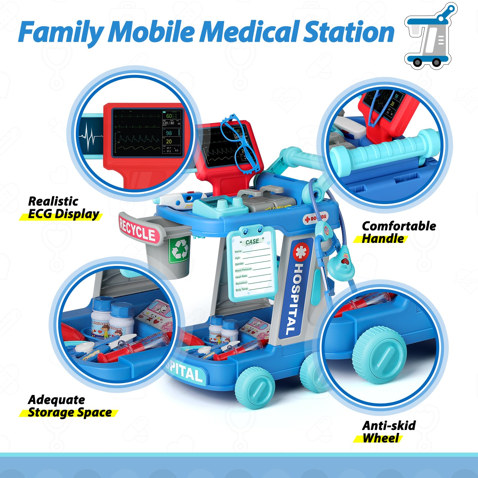 Liberry Doctor Kit coat for authentic doctor costume play.