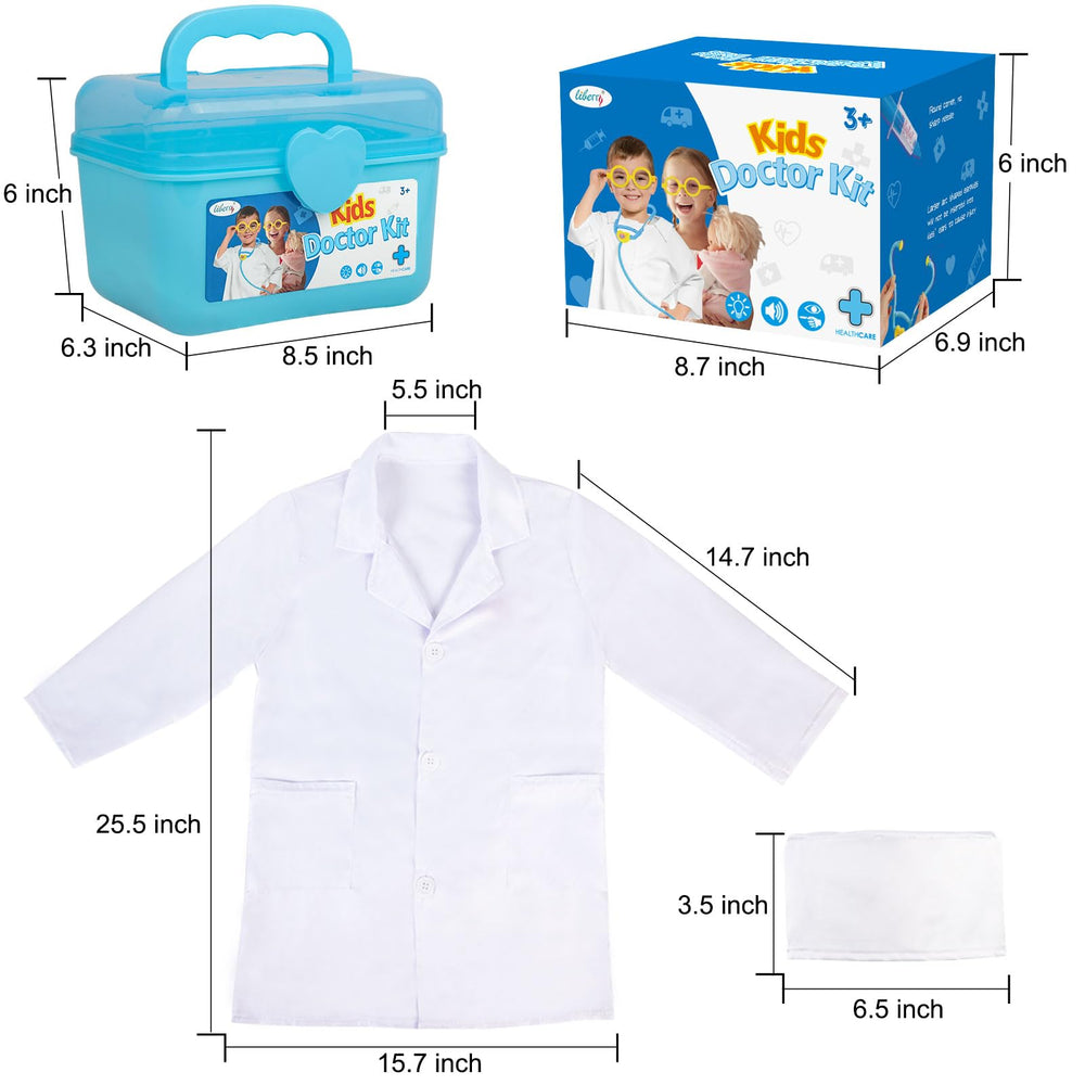 Liberry Doctor Kit flashlight adds glow and realism to night-time pretend visits.