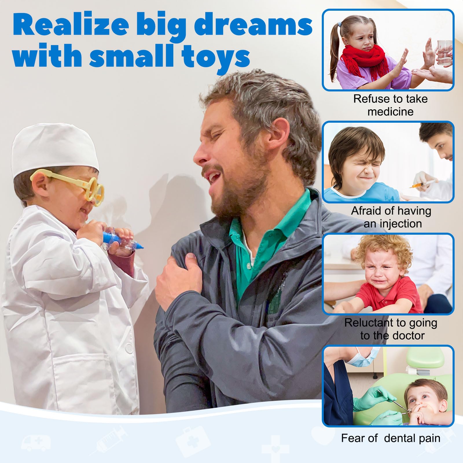 Liberry Doctor Kit otoscope offers light-up exploration during pretend exams.