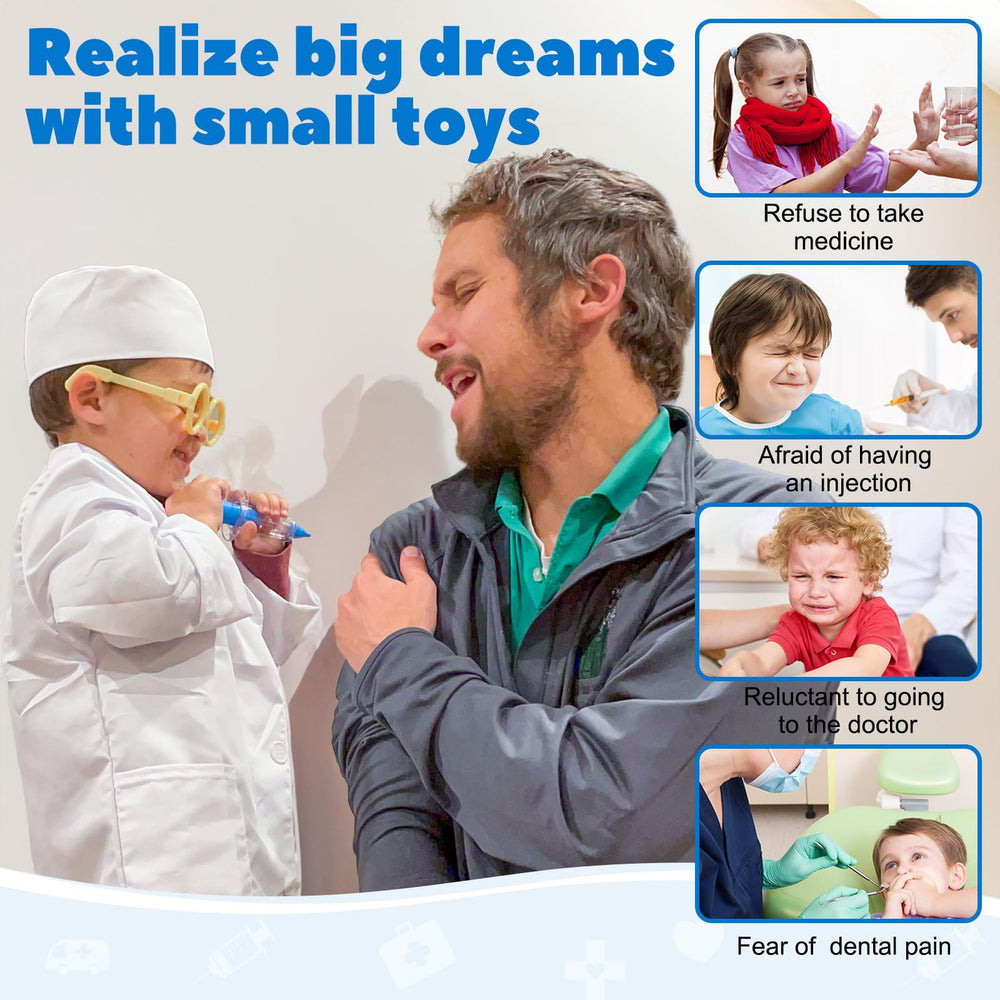 Liberry Doctor Kit otoscope offers light-up exploration during pretend exams.