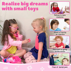 Liberry Doctor Kit wrist sphygmomanometer used for kid-friendly medical role-play adventures.