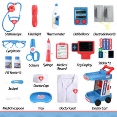 Liberry ECG display adds diagnostic pretend play value.