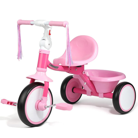 Liberry foldable toddler tricycle unfolded for riding and balance outdoors