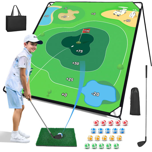 Liberry golf chipping mat with large turf for indoor and outdoor practice.
