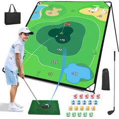 Liberry golf chipping mat with large turf for indoor and outdoor practice.