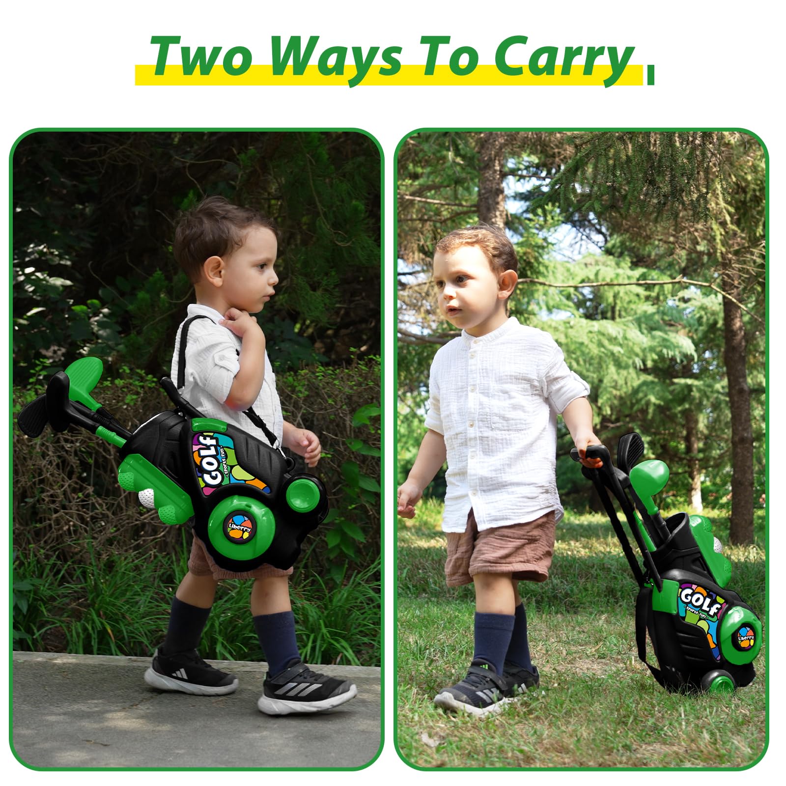 Liberry wood golf club with comfortable grip for young players.