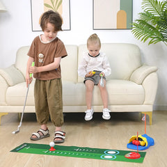 Kids enjoying Liberry golf set, suitable for boys and girls.