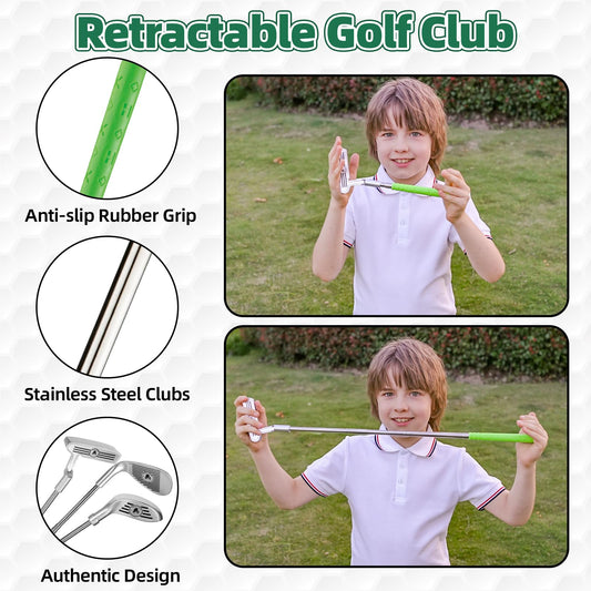 Liberry Kids golf set putting mat with trajectory lines aiding rhythm and aim.