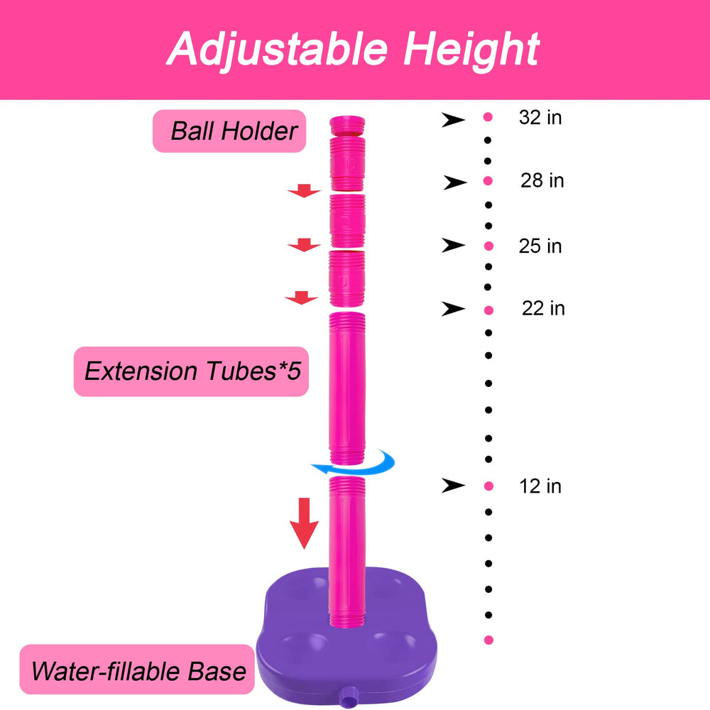 Fillable weighted base adds stability on any surface.