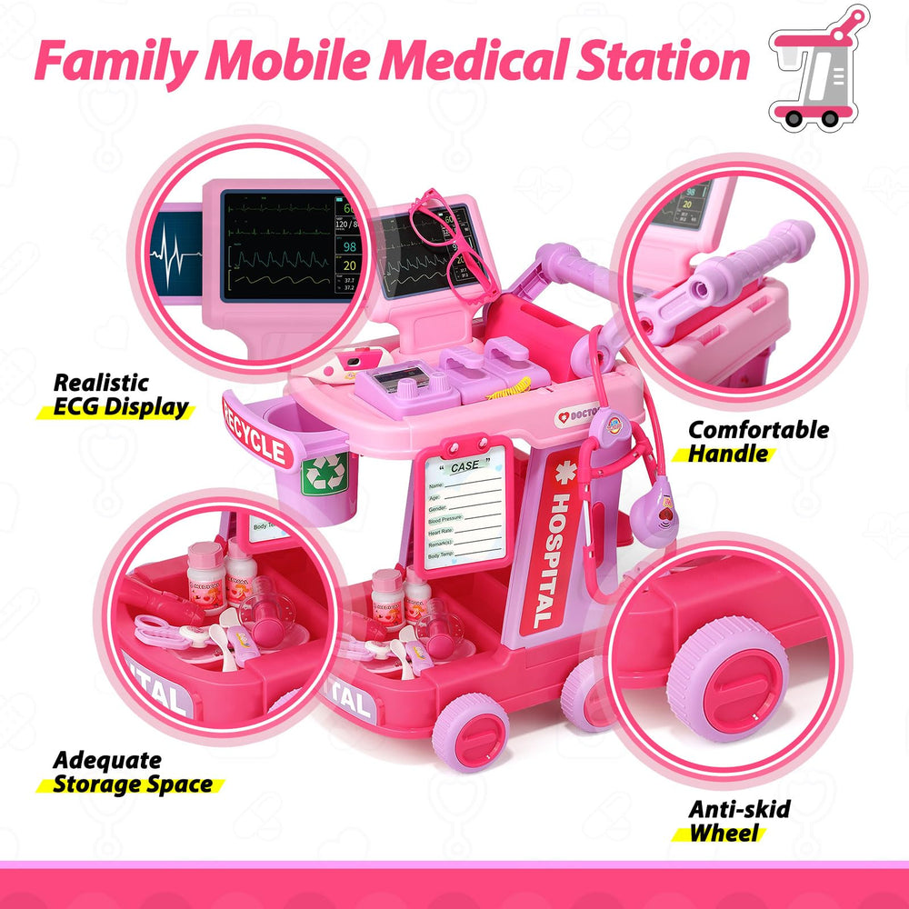 Liberry pink thermometer toy for pretend health checks