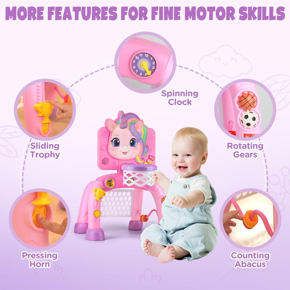Liberry three digital buttons offering colors, numbers, animal names and sounds.