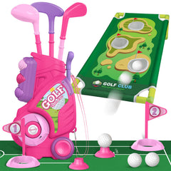 Liberry toddler golf cart pink, easy to push for outdoor fun