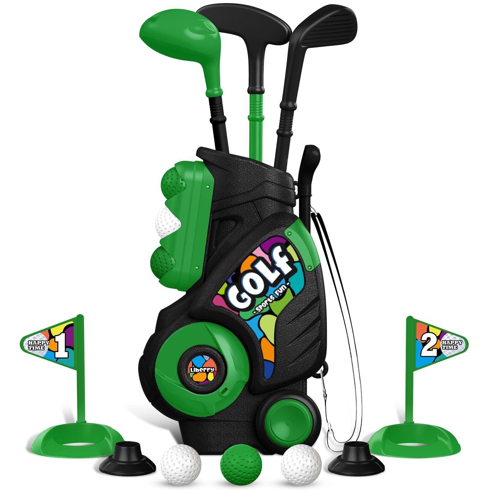 Liberry toddler golf cart with retractable handle for easy transport