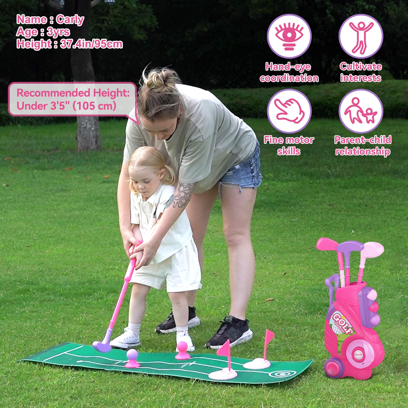 Liberry golf clubs set, lightweight and kid-sized for balance