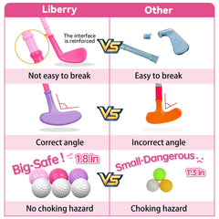 Liberry golf mat pink, indoor putting practice setup