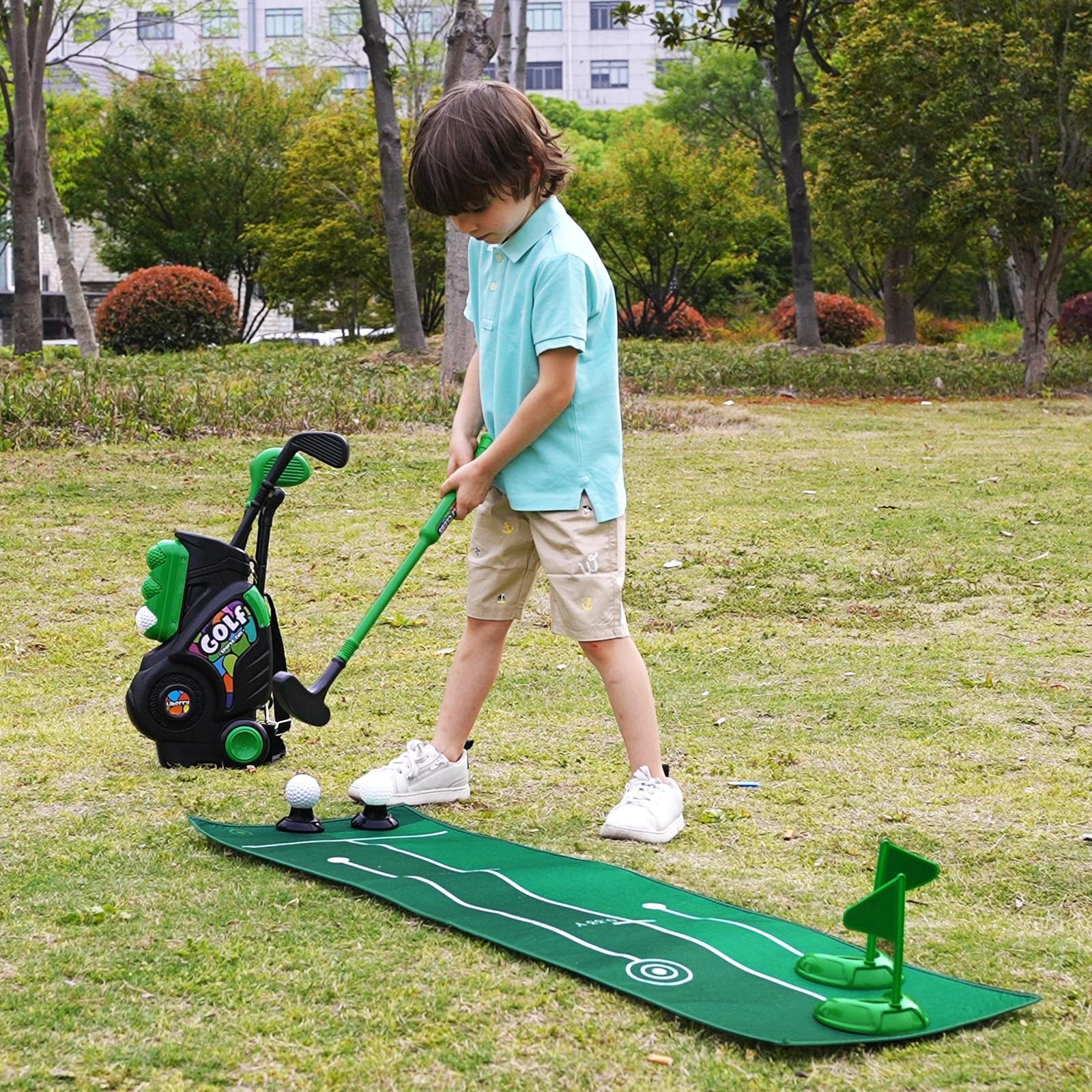 Liberry outdoor indoor use encourages play anywhere with kid-friendly materials.