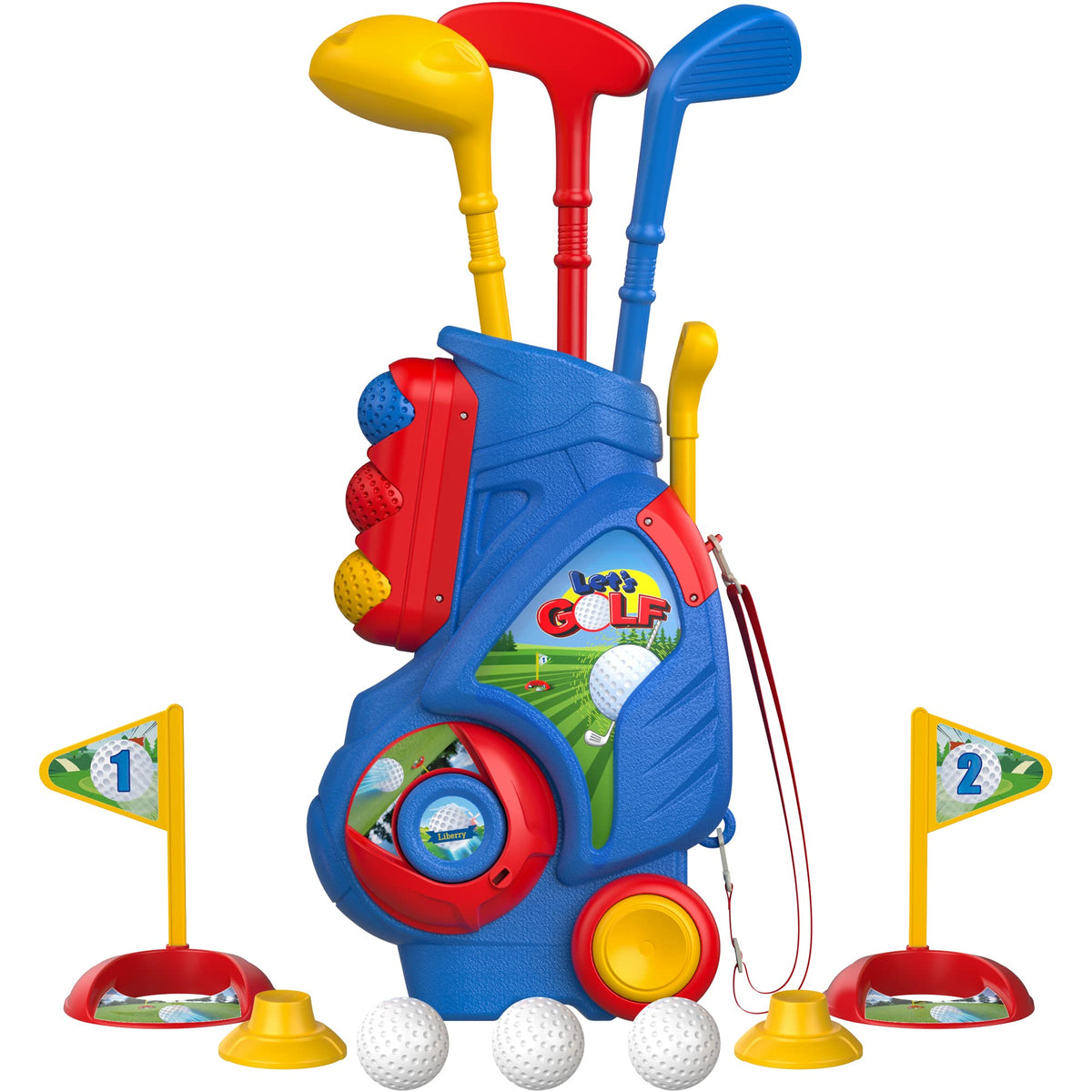 Liberry toddler golf set bag with shoulder strap for easy storage