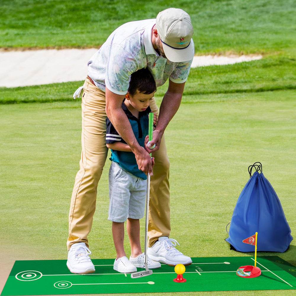 Liberry tees and clubs promote balance and hand eye coordination.