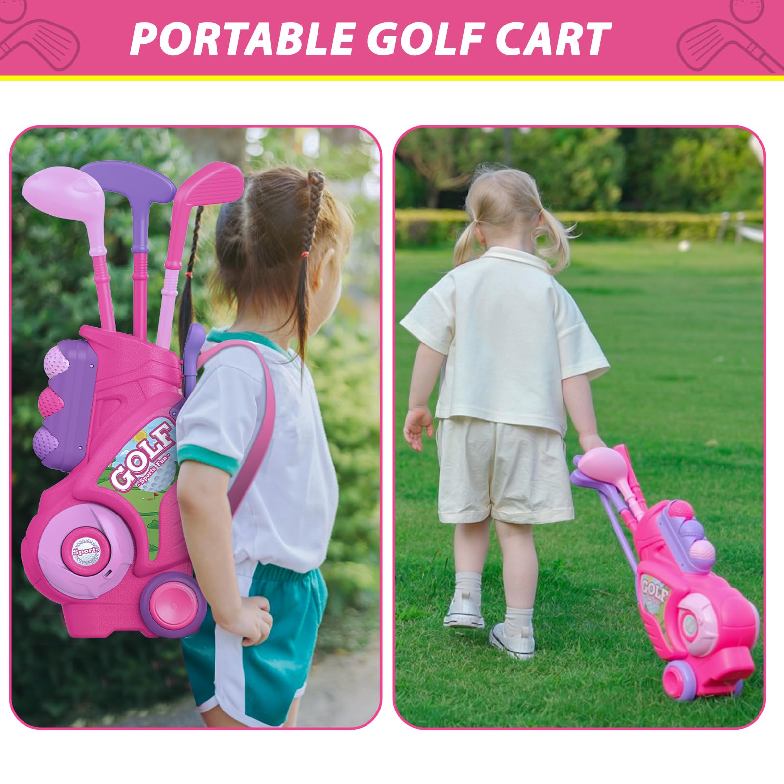 Liberry golf set makes a bright birthday gift for little golfers.