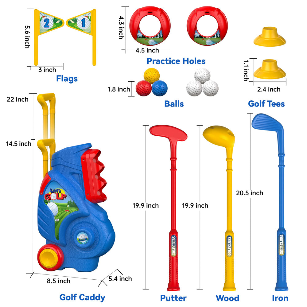 Liberry toddler golf set portable golf cart ready for outdoor fun