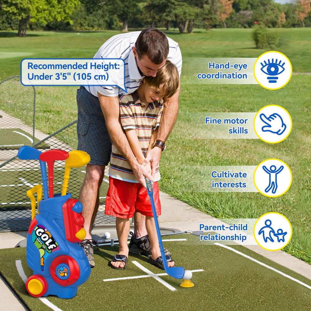 Liberry toddler golf set safety design with smooth edges and large balls.