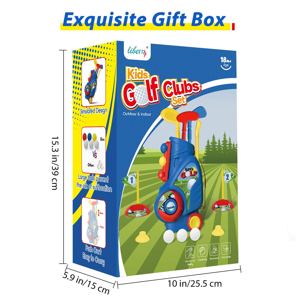 Liberry toddler golf set six colorful and white balls