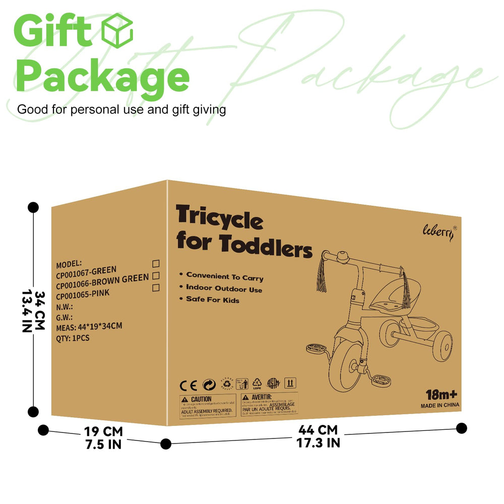 Liberry tricycle assembly instructions highlight quick parent-friendly setup
