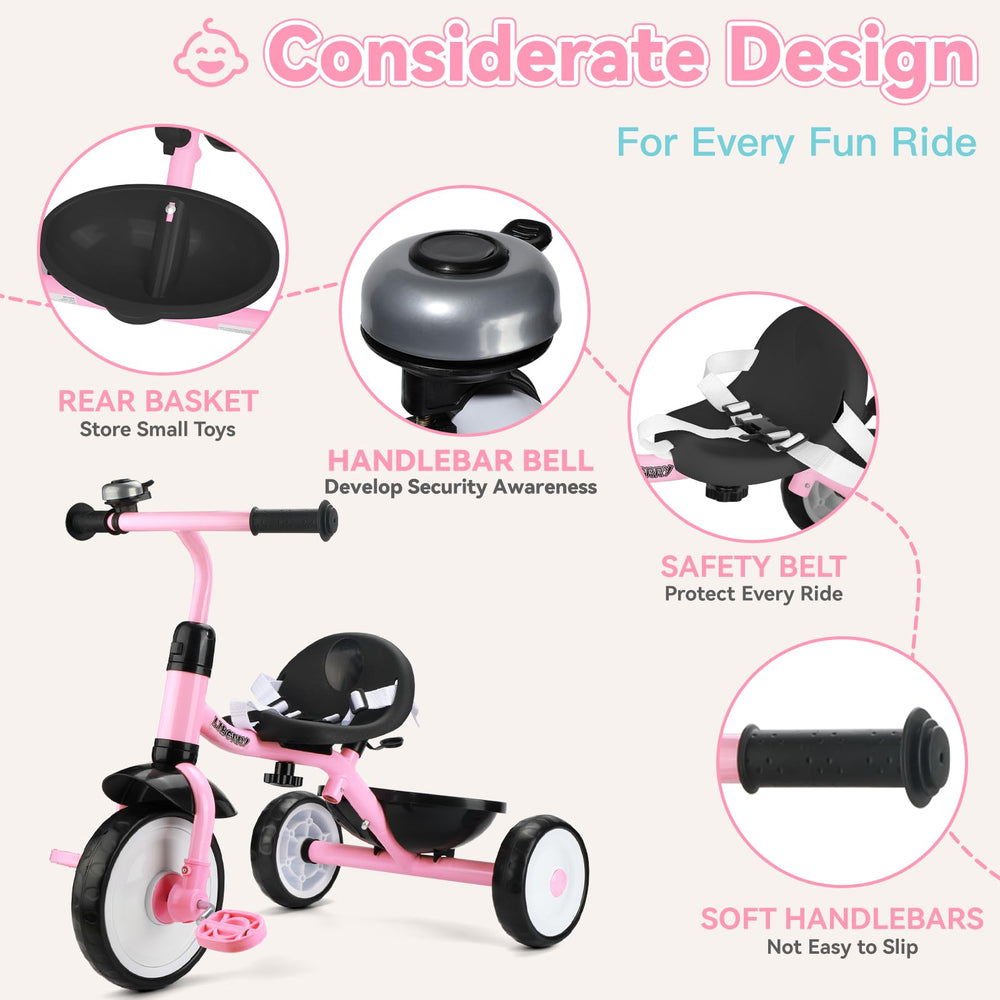 Liberry basket storage for snacks and toys on outings.