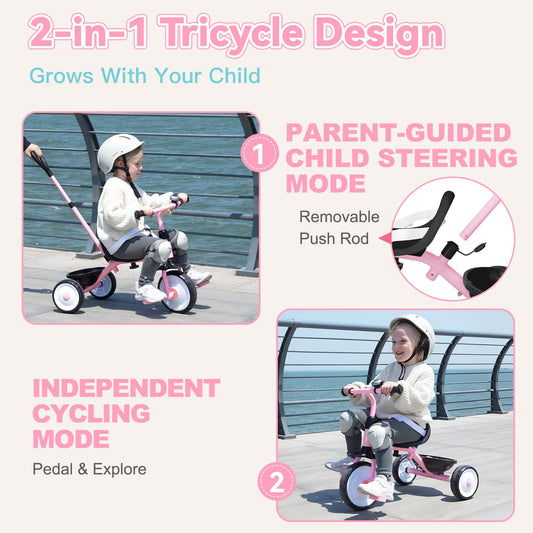 Liberry toddler tricycle in child-ride mode promotes independence.