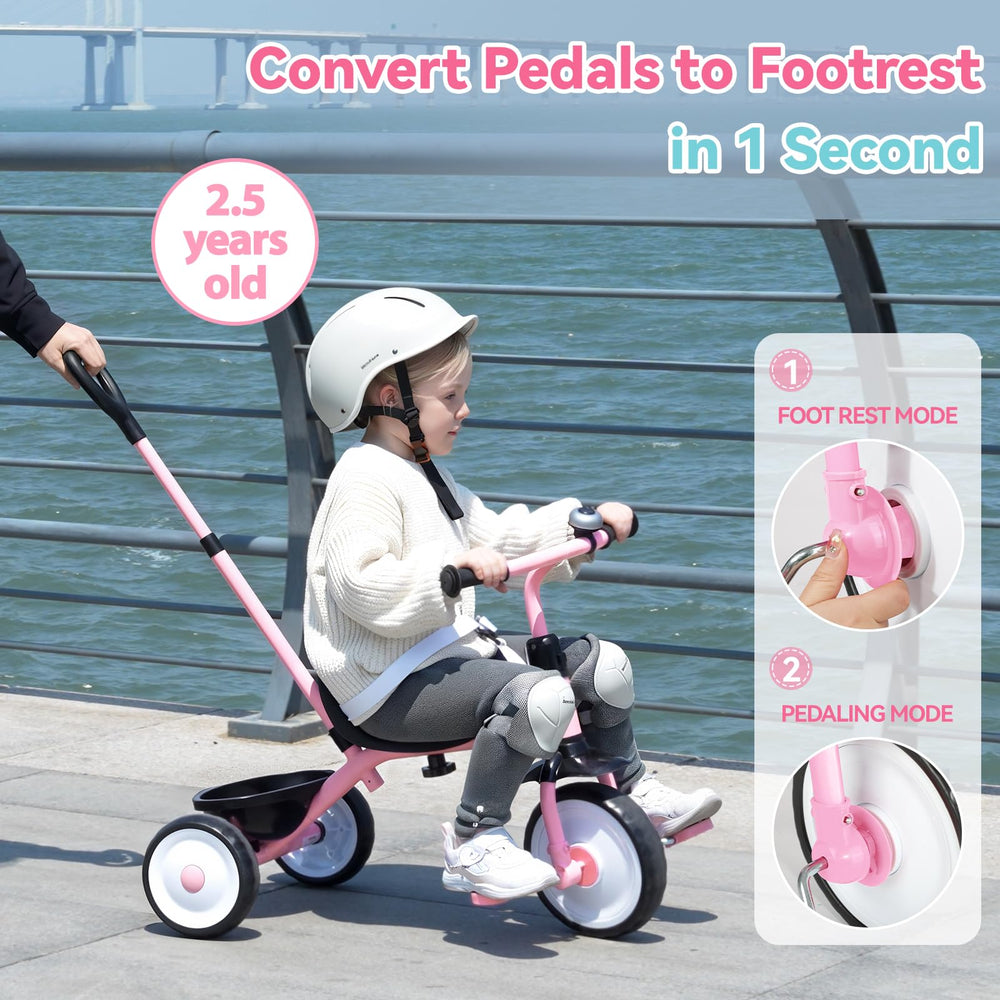 Liberry tricycle safety design with 60-degree steering aids confident first rides.