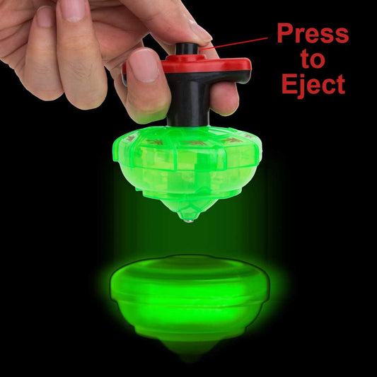 Liberty Imports green LED UFO top spin for playful glow