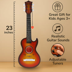 Liberty Imports 23-inch guitar gift box packaging with pick and extra strings.