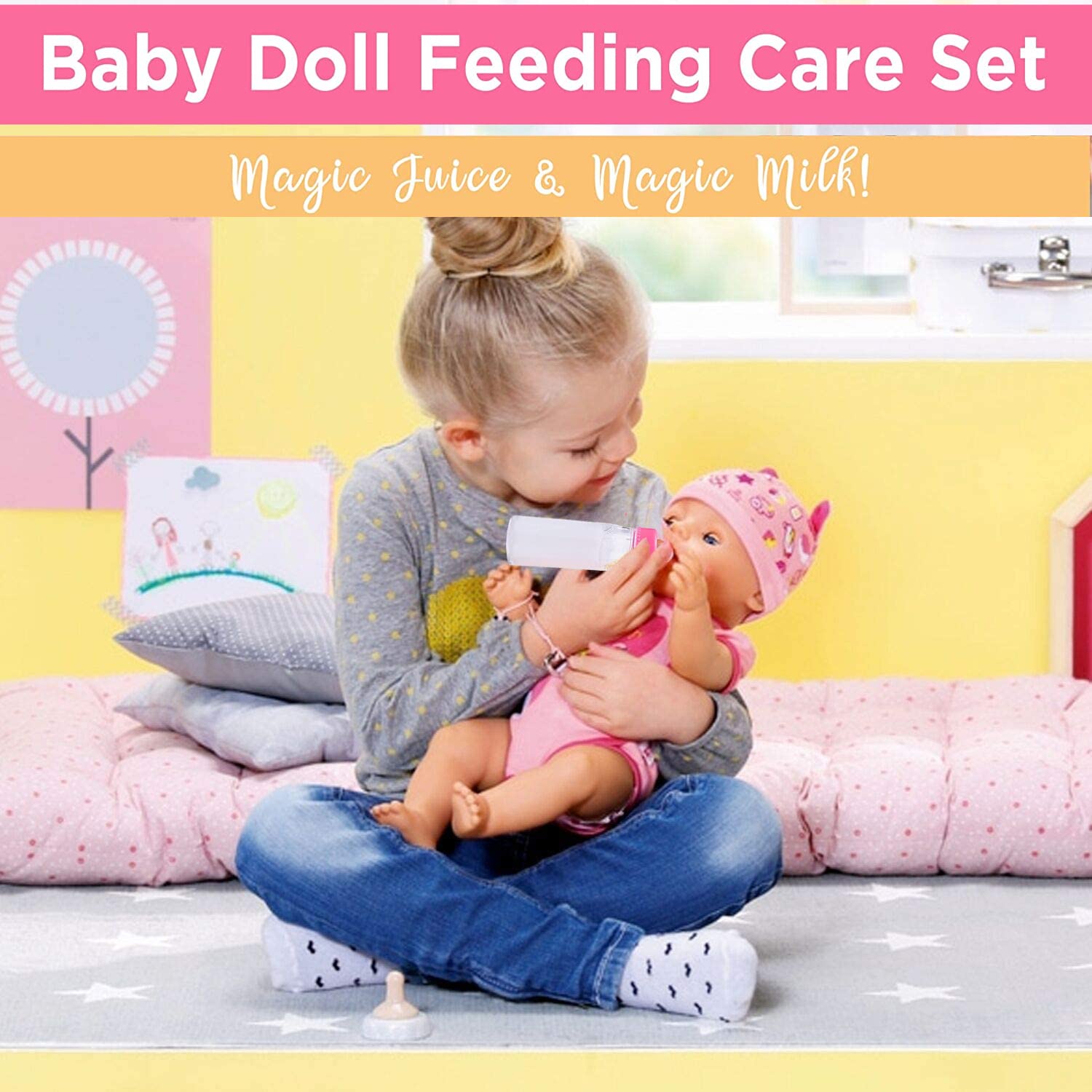 Liberty Imports diaper and care items ready for doll diaper change pretend play
