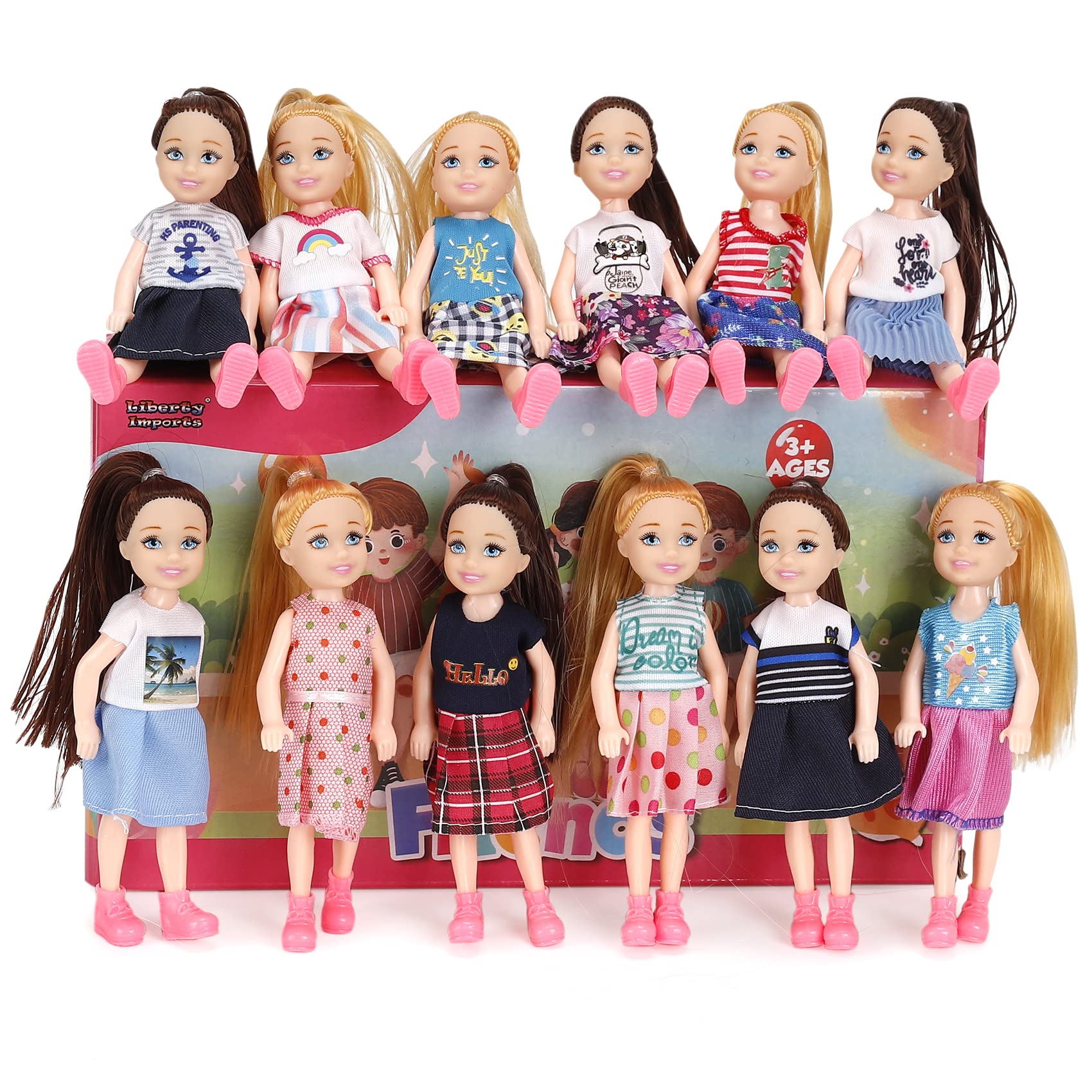 Liberty Imports 5-inch toddler dolls ready for imaginative play and dollhouse fun