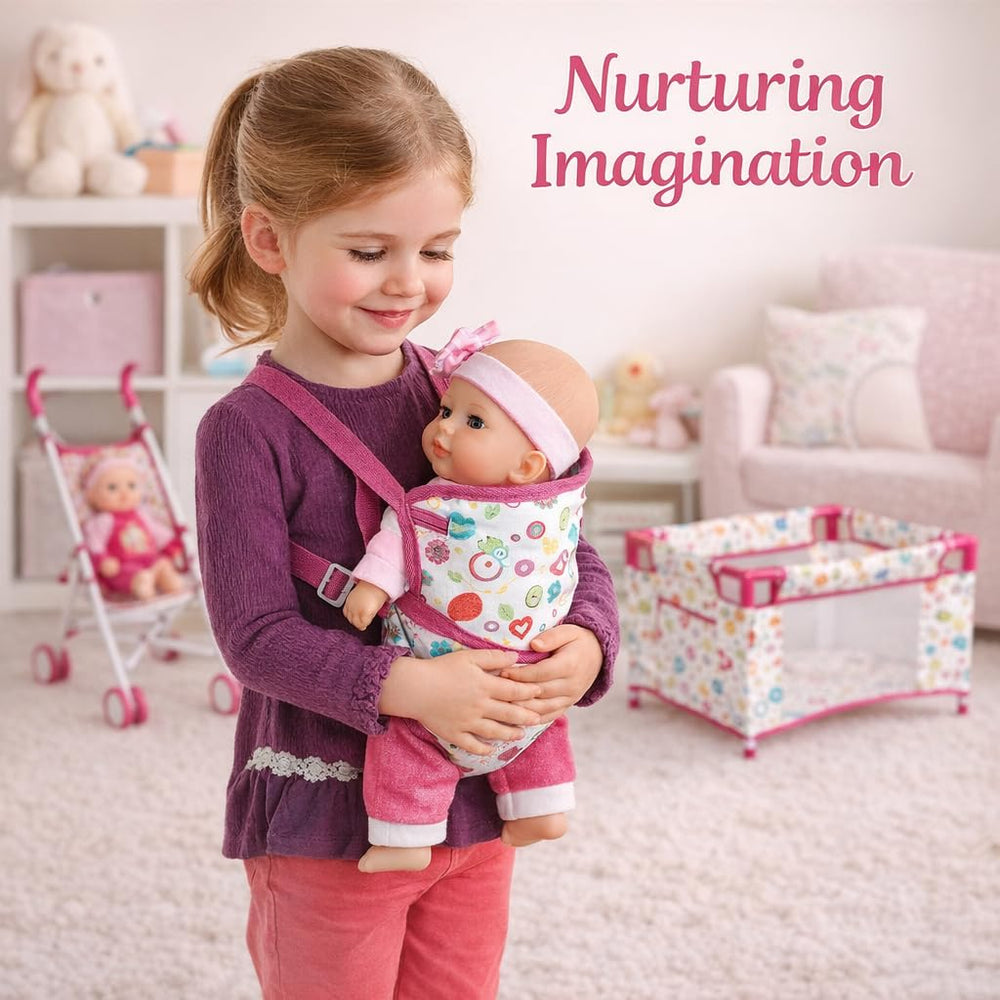 Liberty Imports 5-in-1 doll stroller playset baby carrier for nurturing play