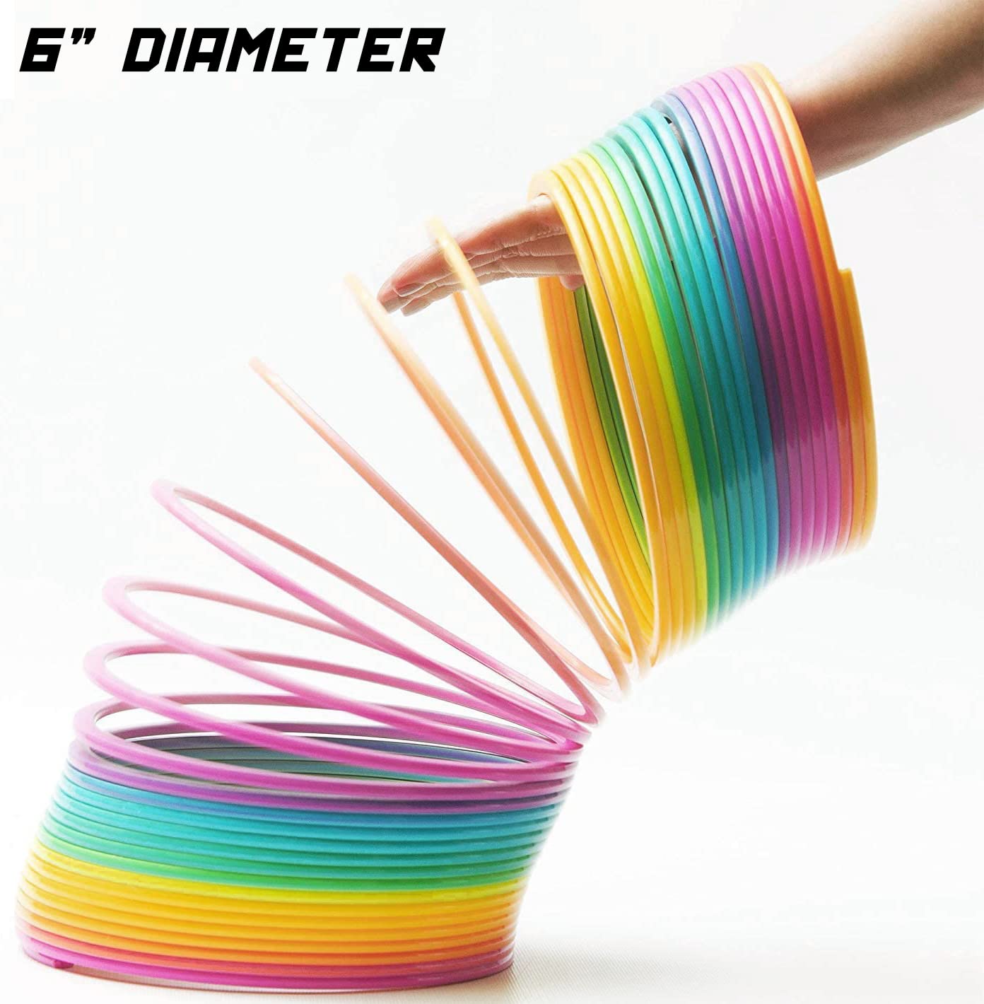 Liberty Imports giant rainbow coil spring makes a memorable birthday gift or party favor