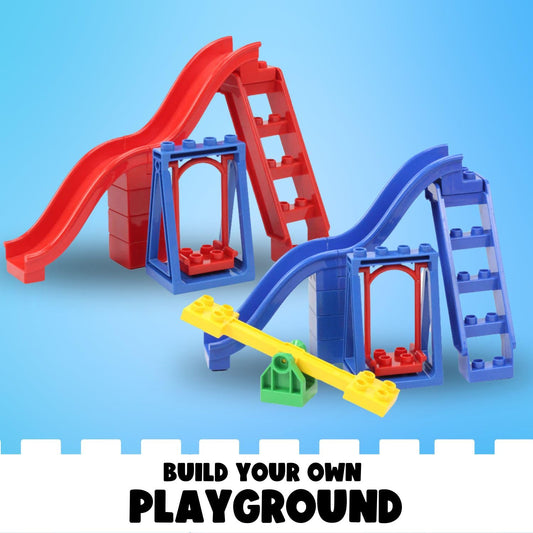 Accessories collection including slides, swings, and pipes for versatile setups