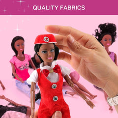 Liberty Imports 11.5-inch African American doll in party dress inspires social pretend games.