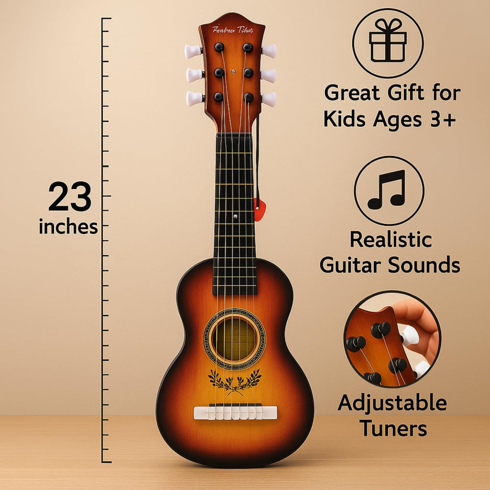 Liberty Imports kid using guitar demonstrates real play potential and confidence building