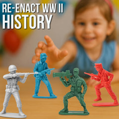 Liberty Imports army men bucket shows a portable storage solution for cleanups.