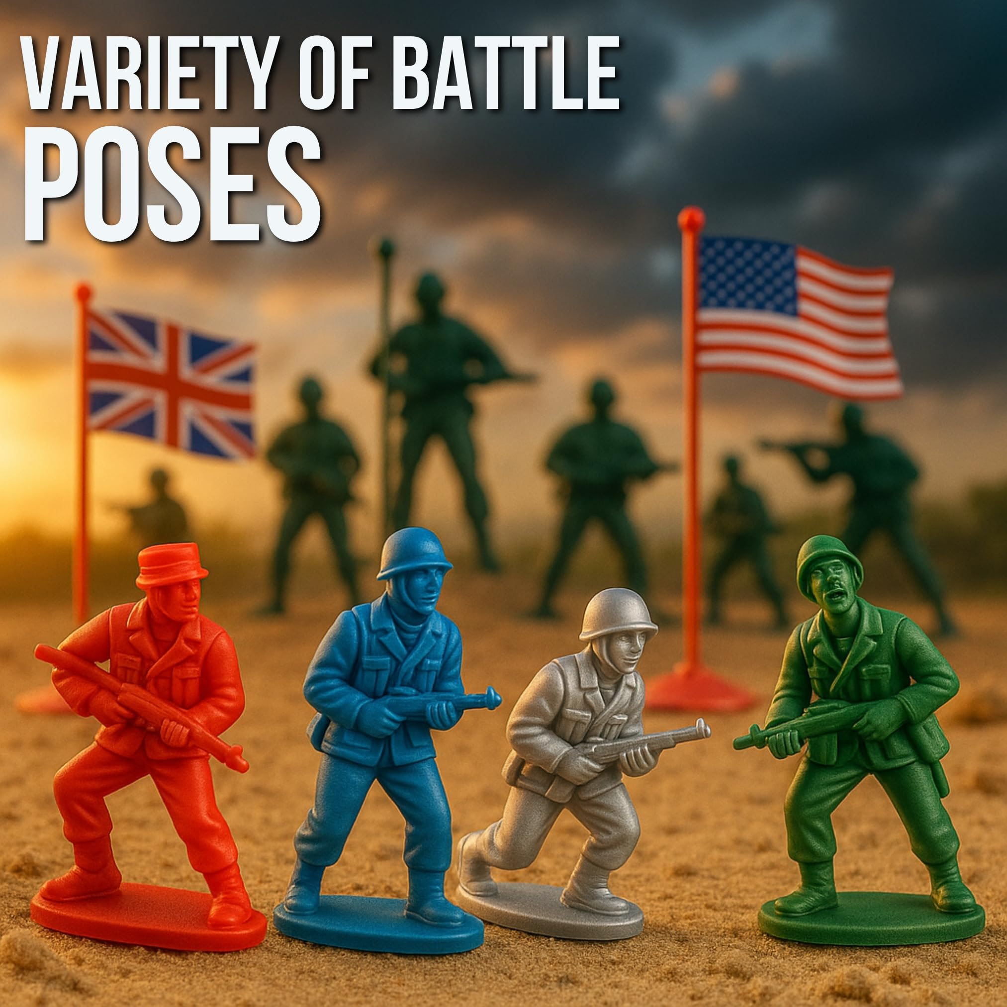 Liberty Imports army men bucket with accessories fuels creative storytelling.
