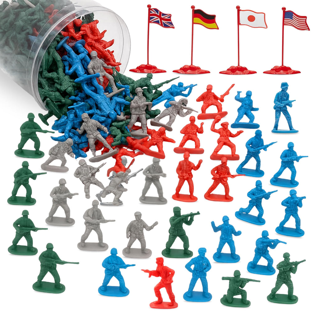 Liberty Imports army men bucket with soldiers sparks imaginative battle play.