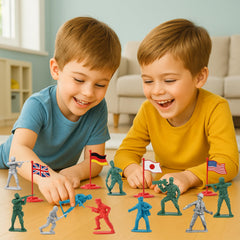 Liberty Imports army men bucket invites group play and collaborative battles.
