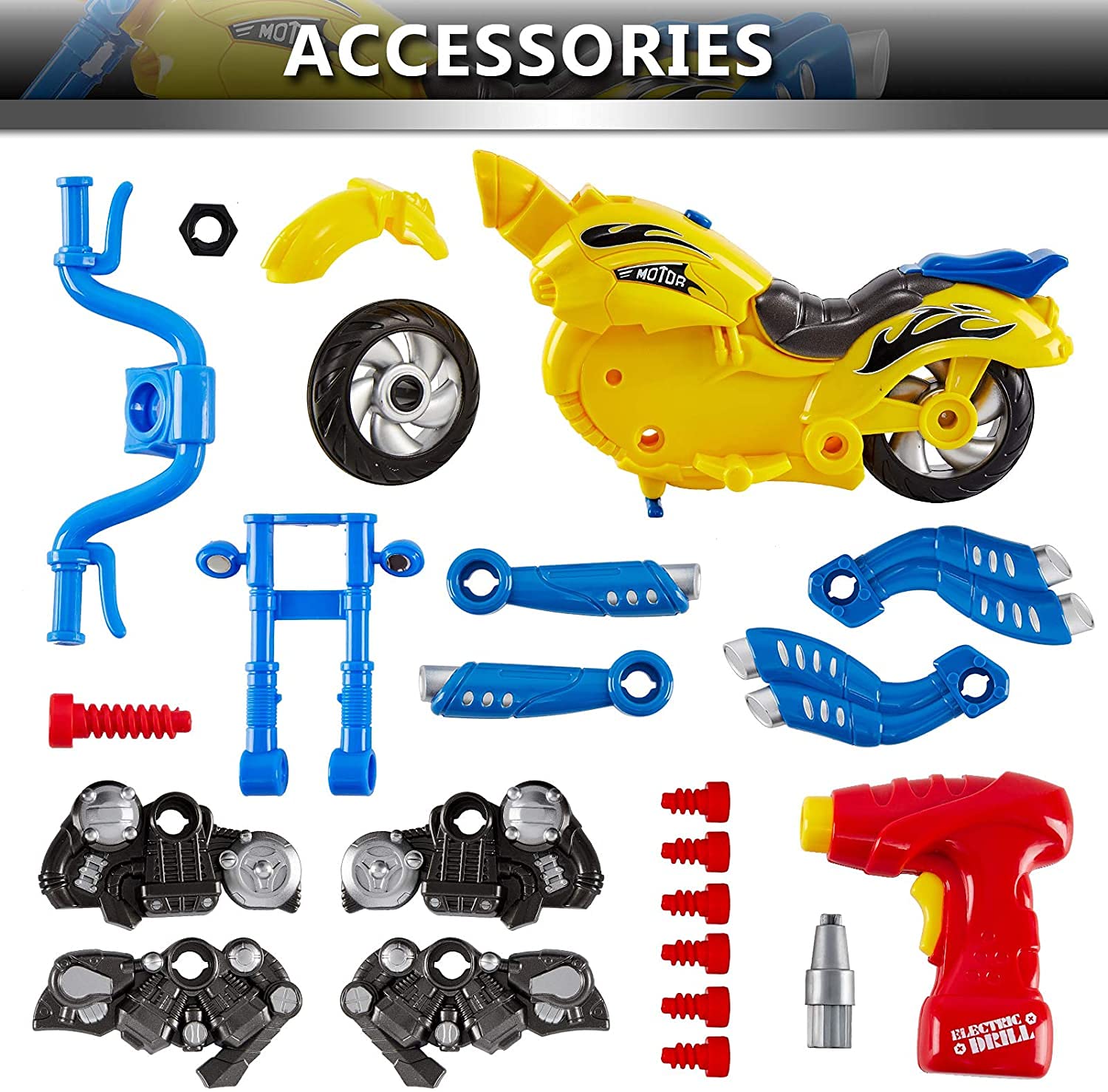 Liberty Imports assembly parts encourage problem solving and precise hand movements.