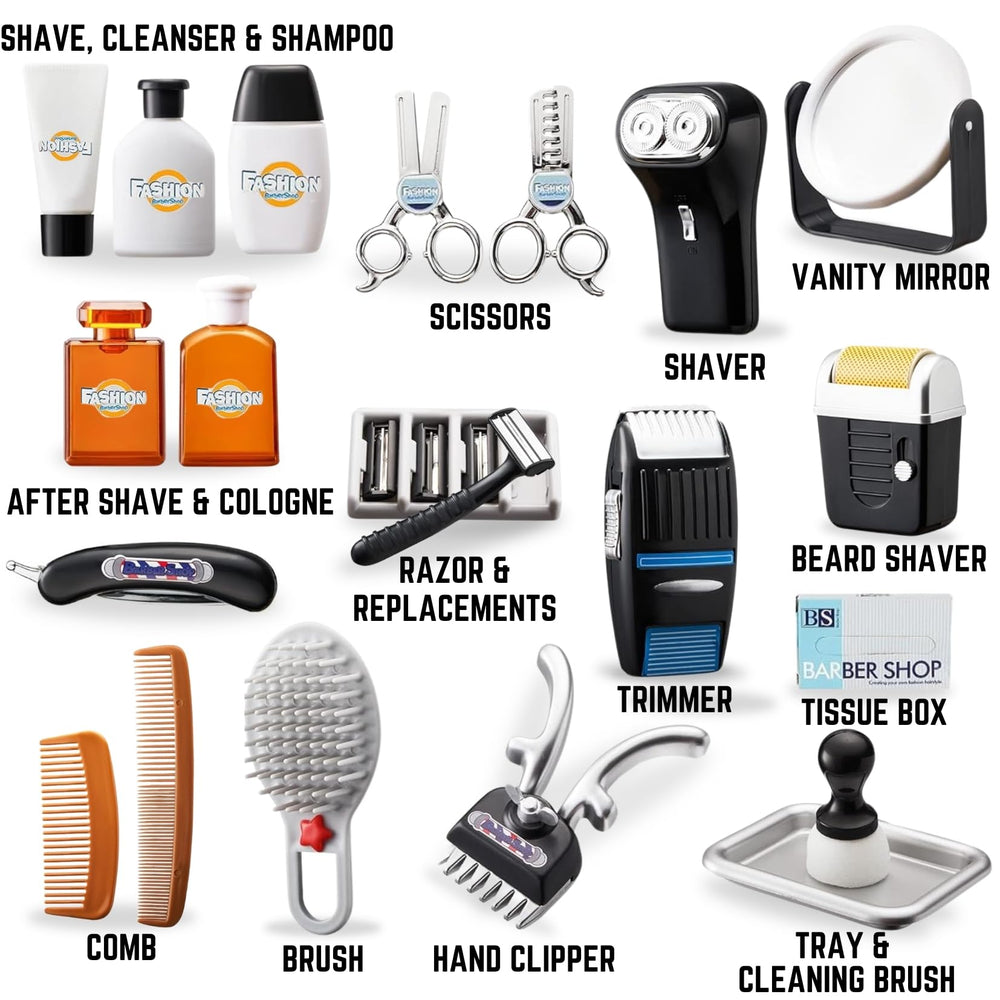 Liberty Imports barber kit carry case makes portable pretend salons easy