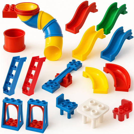 Liberty Imports big building blocks playground set for toddlers in bright colors promoting imaginative play