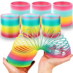 Liberty Imports large rainbow spring 4-inch in action for colorful play