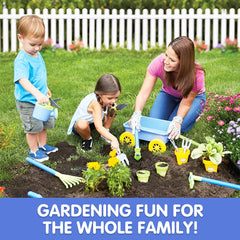 Liberty Imports colorful plant pots spark creativity for young gardeners.